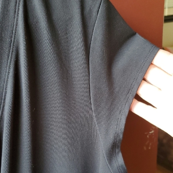 Athleta Black Midi Faux Wrap Dress - Picture 3 of 8